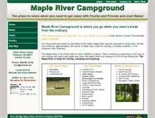 Tablet Screenshot of maplerivercampground.com